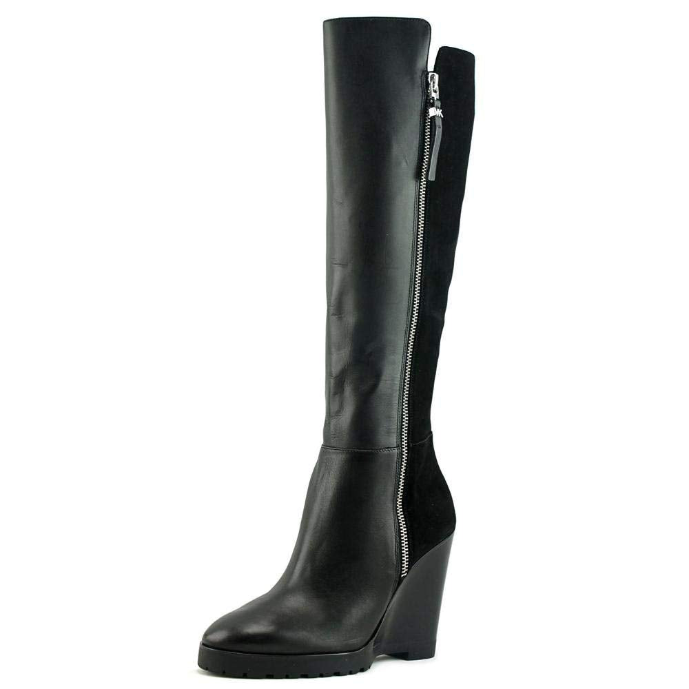 michael kors black wedge boots