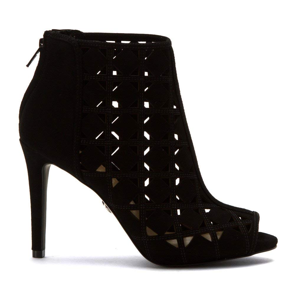 mk peep toe booties