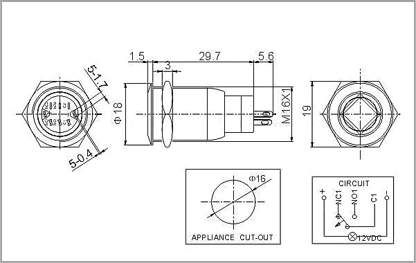 Massive Arcade Button with LED - 100mm Red