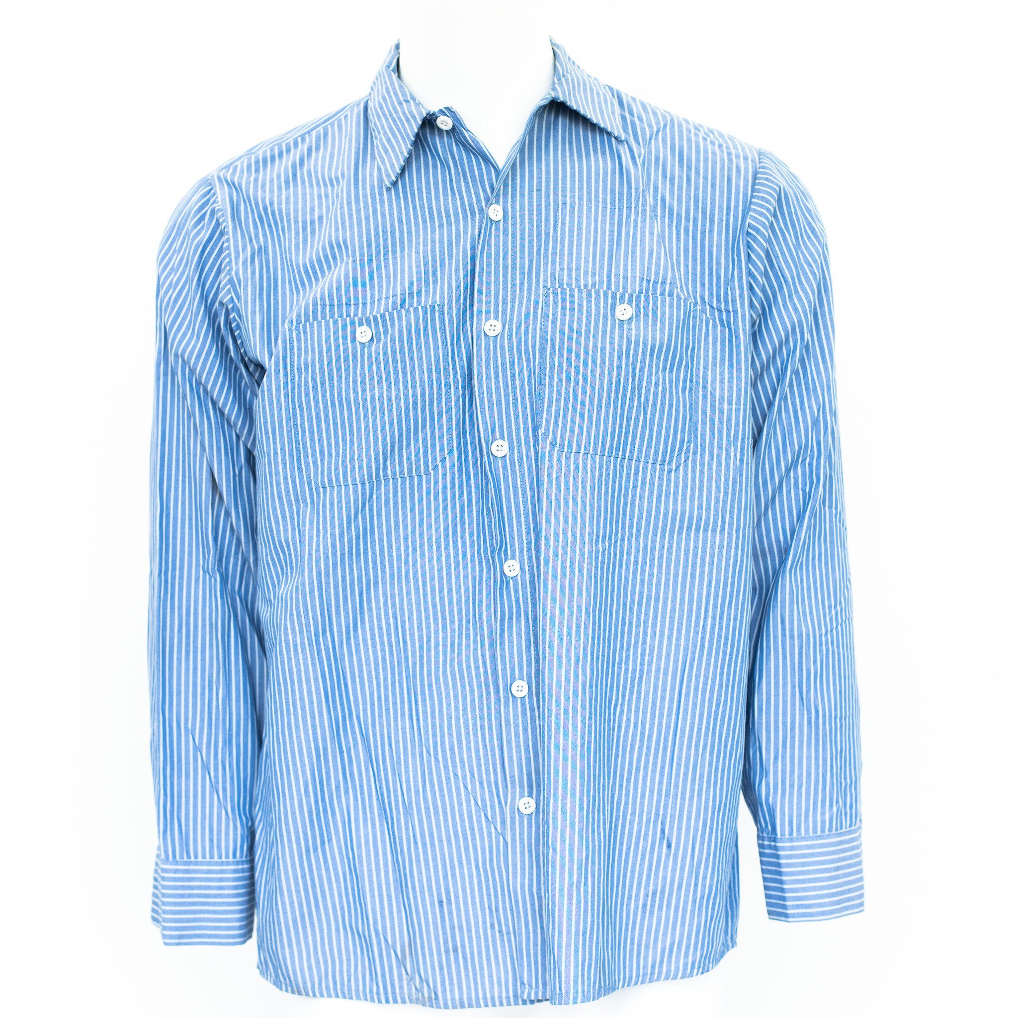 Used Striped Work Shirt - Long Sleeve | Walt's – Walt's Used Workwear