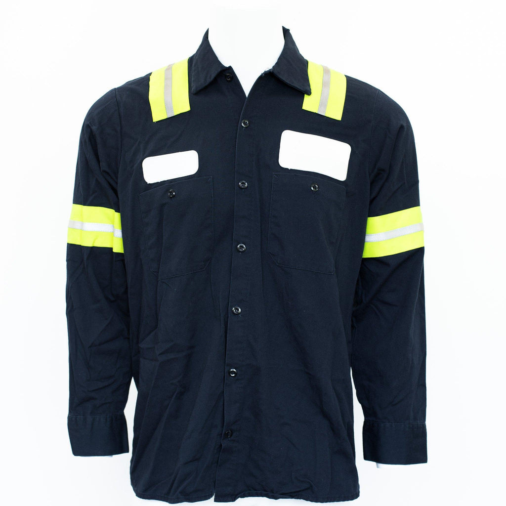 Used Long Sleeve Hi Vis Work Shirt - Long Sleeve Safety Shirt | Walt's ...