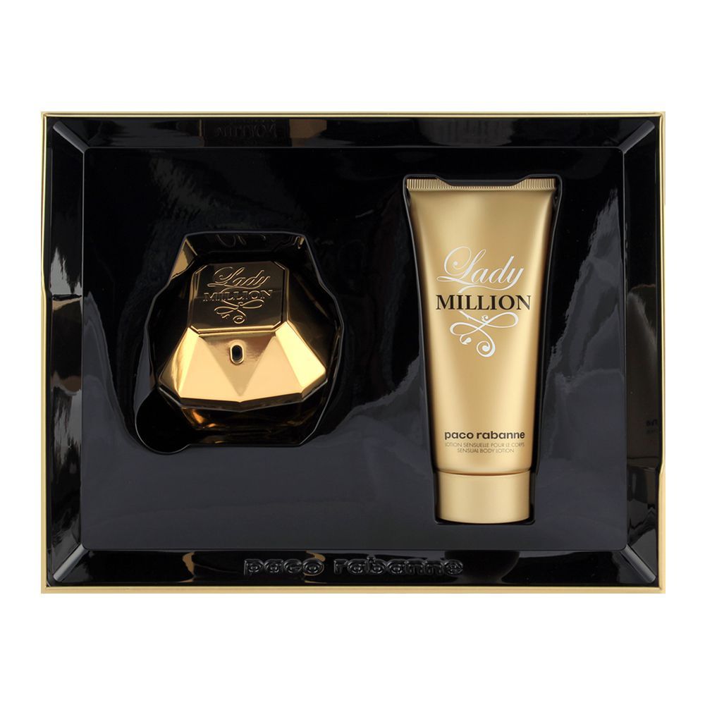 Lady Million Paco Rabanne EDP 2.7 Oz & 3.4 Oz Body Lotion – AuraFragrance