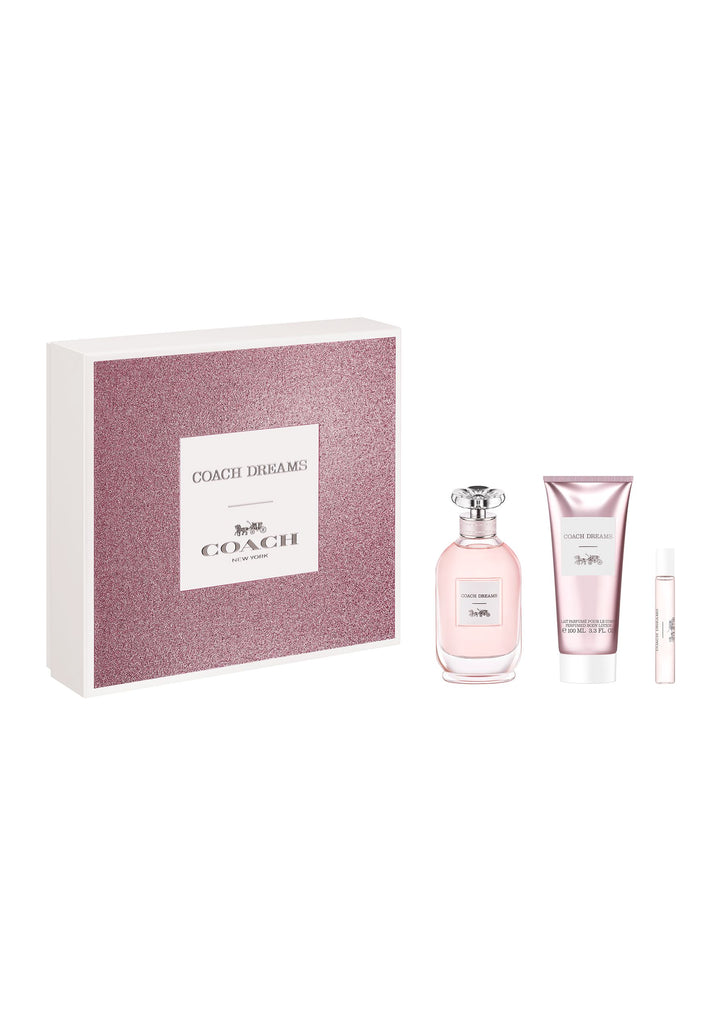 Coach Dreams Gift Set 3.0oz EDP & 3.3oz BL & .25oz Mini – AuraFragrance