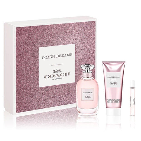 Coach Dreams Set 3oz EDP & 3.3oz Body Lotion & .25oz Mini – AuraFragrance