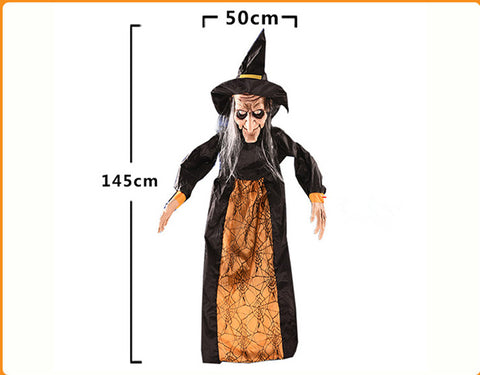 Halloween Talking & Light Up Eyes Hanging Witch – The Official Strange ...