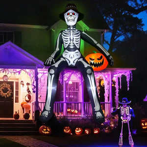 10FT Tall Inflatable Halloween Skeleton - The Official Strange & Creepy Store!