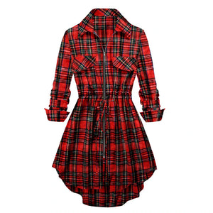 Plaid Long Sleeve Gothic Style Dress – The Official Strange & Creepy Store!