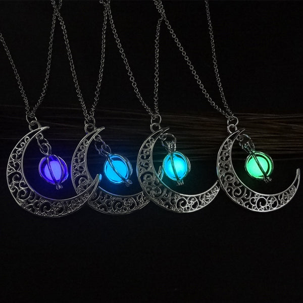 Luminous Stone Moon Charm Necklace – The Official Strange & Creepy Store!