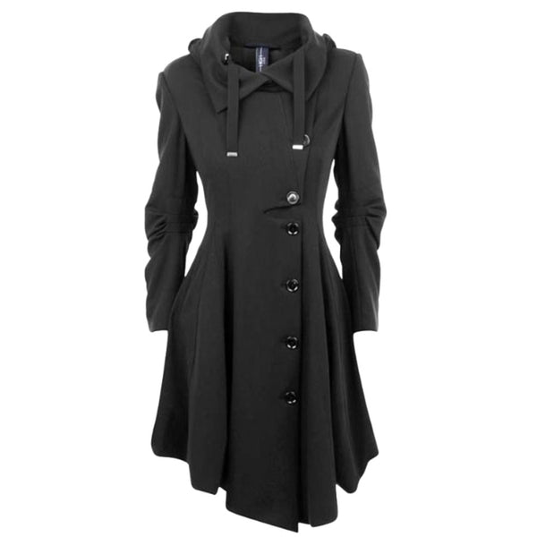 Gothic Black Long Medieval Style Trench Coat – The Official Strange ...