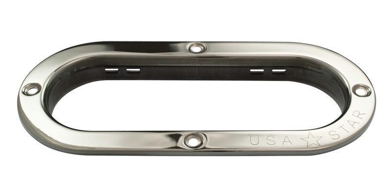 Mud Flap Hanger Set - With Slanted 6 Oval Light Holes, Stainless Stee