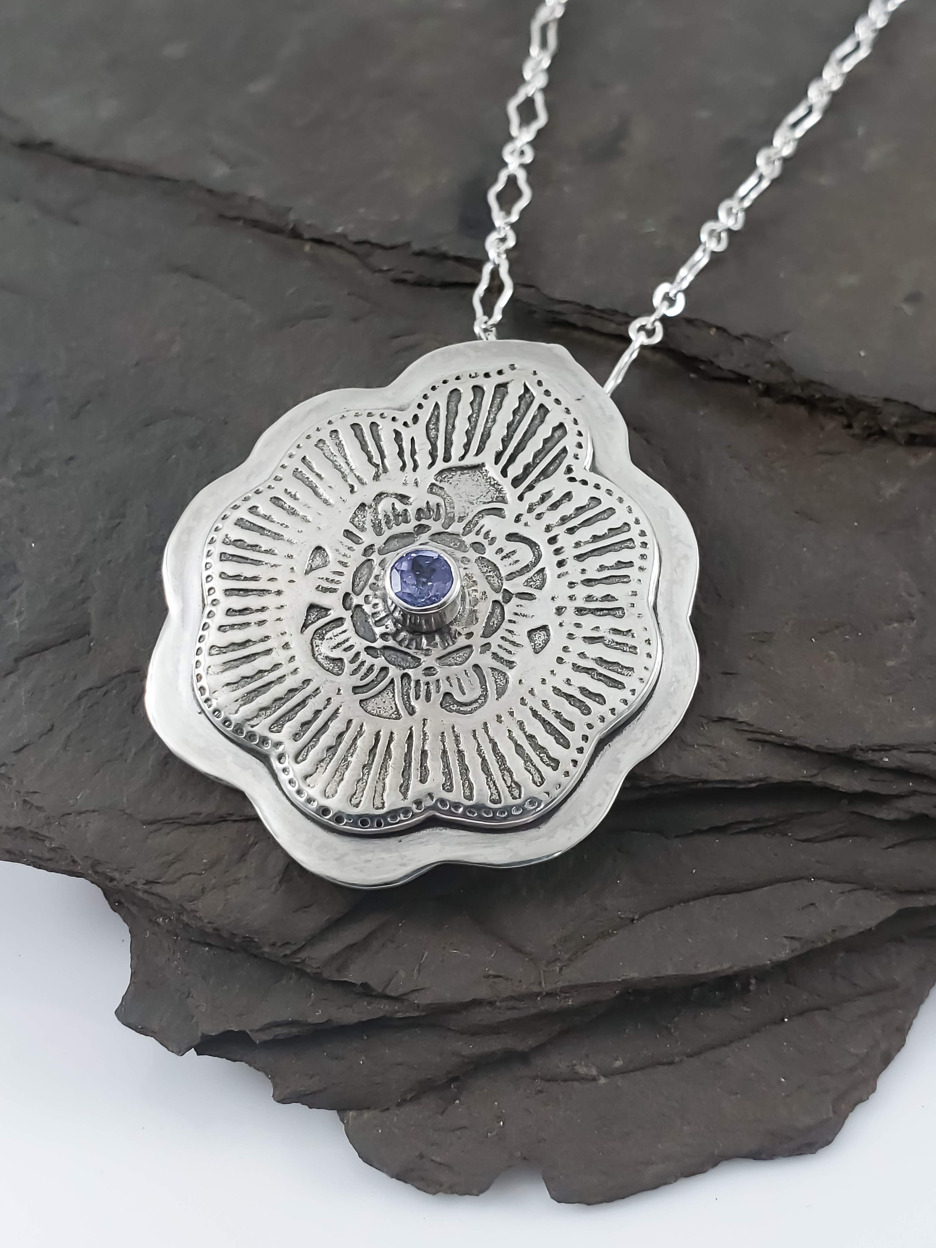 Tanzanite Mandala Necklace