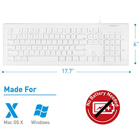 macallay full size usb wired mac keyboard