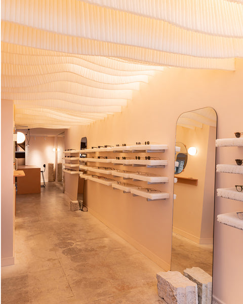 MONC (re)considered sustainable eyewear store. London, 21 Chiltern Street.