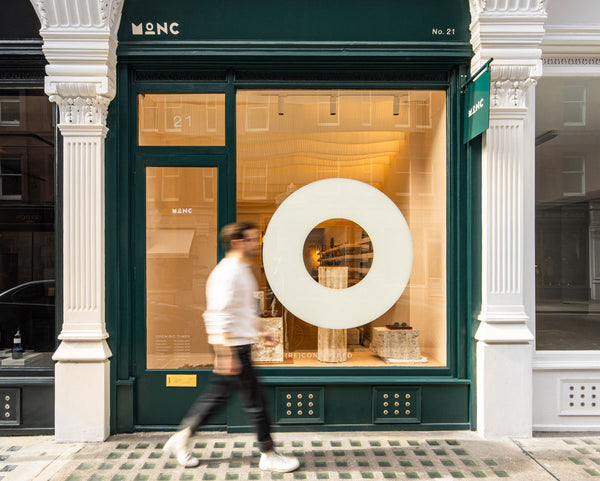 MONC (re)considered sustainable eyewear store. London, 21 Chiltern Street.