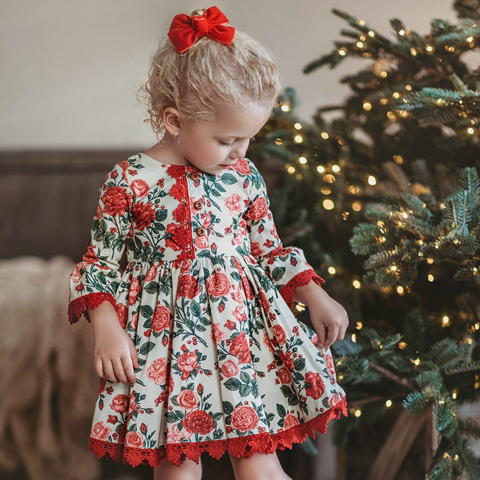 christmas floral dress