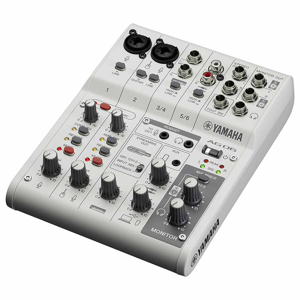 Yamaha AG06 MK2 Live Streaming Mixer and USB Audio Interface