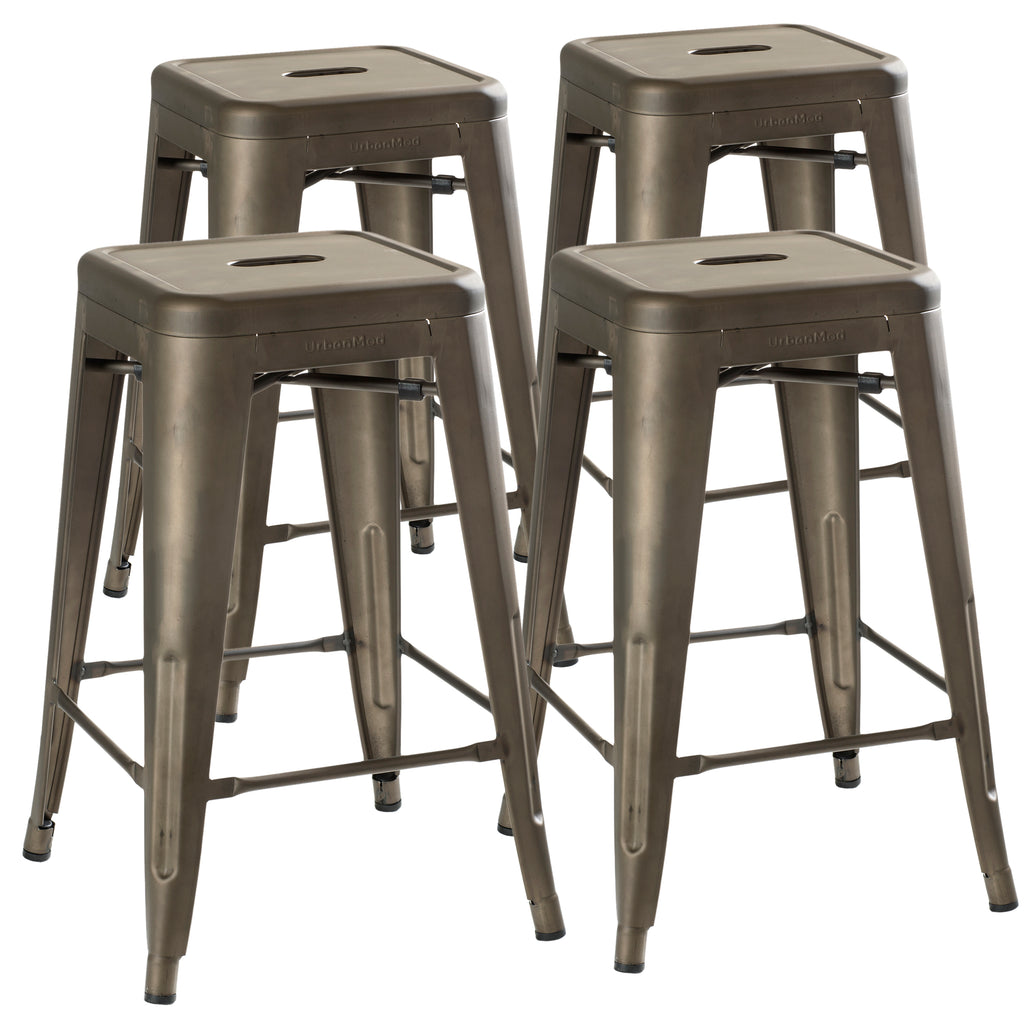 24 Steel Counter Height Stool Rustic Set Of Four 643710993561   Brown 1 1024x1024 