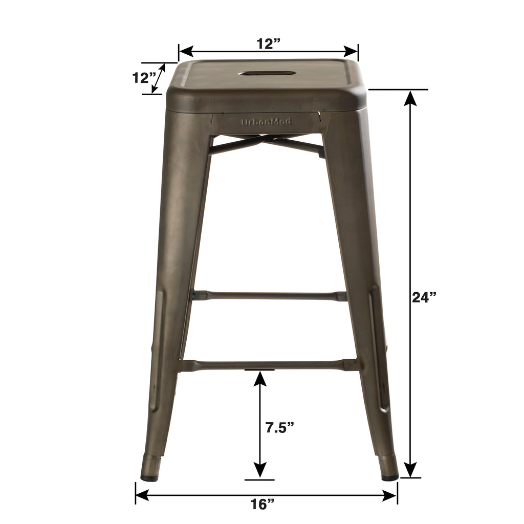 24 Steel Counter Height Stool Rustic Set Of Four 643710993561   Brown 3 1024x1024 