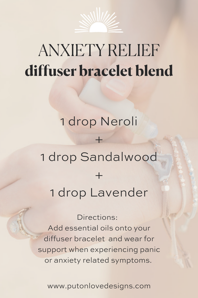 Anxiety relief essential oil diffuser bracelet blend