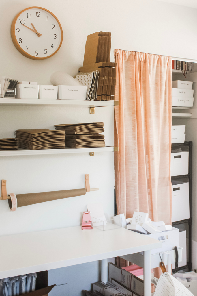 Home Office Storage + Ikea Shelf Hacks