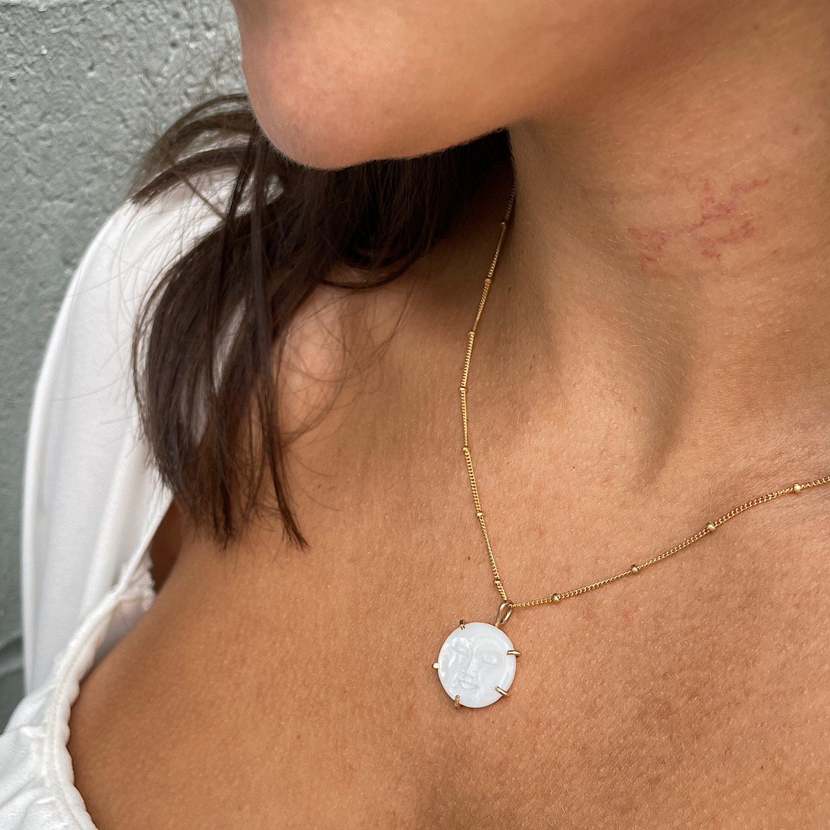 Luminous Moon Face Necklace - IsabelleGraceJewelry