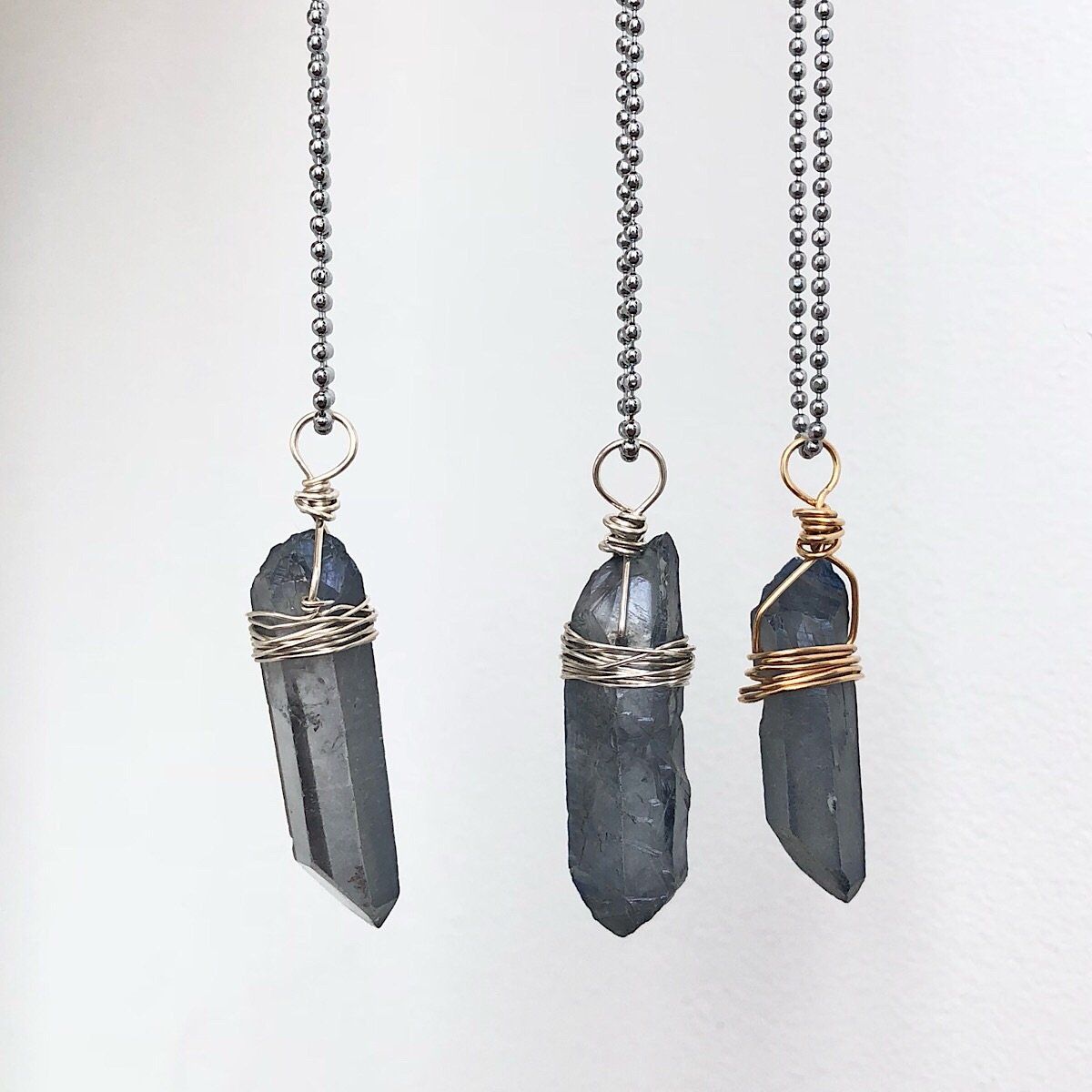 Raw Wrapped Crystal Necklace - IsabelleGraceJewelry