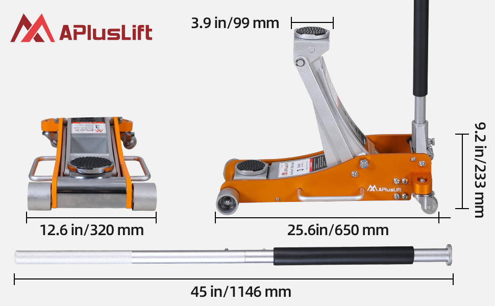 Car Jack Aluminum Floor Jack 3 Ton Floor Jack Low profile jack Quick hydraulic jack stand