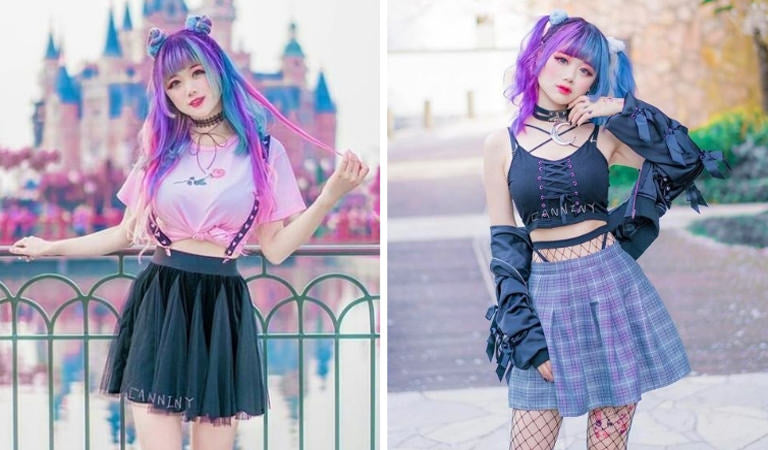 koreansk Ulzzang Harajuku Mote Pastell Goth itGirl Shop | Estetisk Klær | koreansk Mote | EGirl Stil