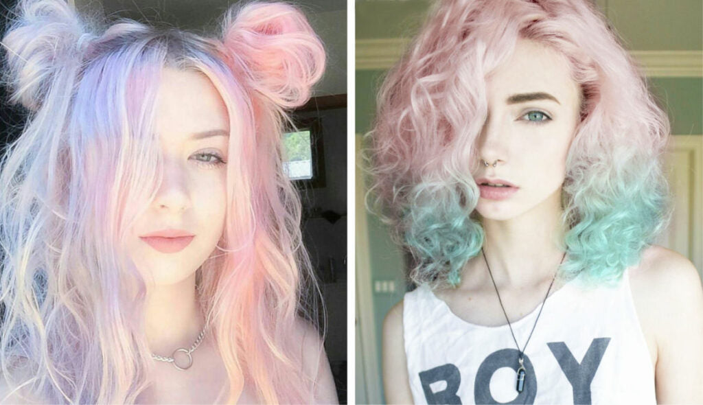 Coiffures et couleurs de cheveux Pastel Goth Itgirl Shop / Vêtements esthétiques / Mode coréenne / Style EGirl