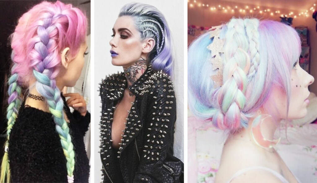 pastel goth hair colors