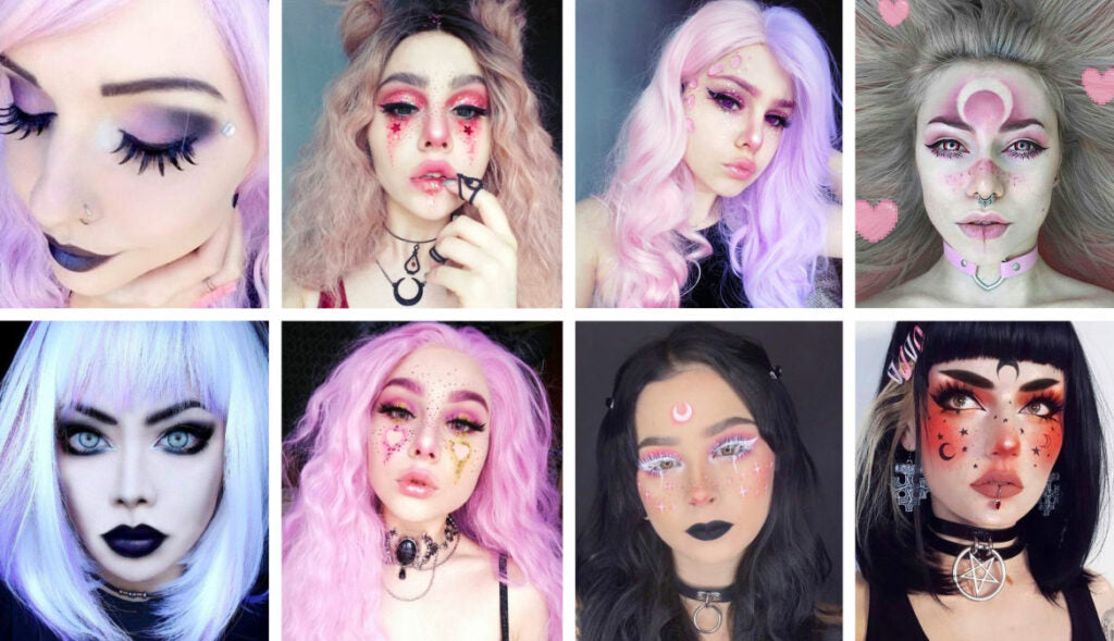 Pastel Goth Make-up itGirl Obchod | Estetické Oblečení | korejština Móda | EGirl Stylu