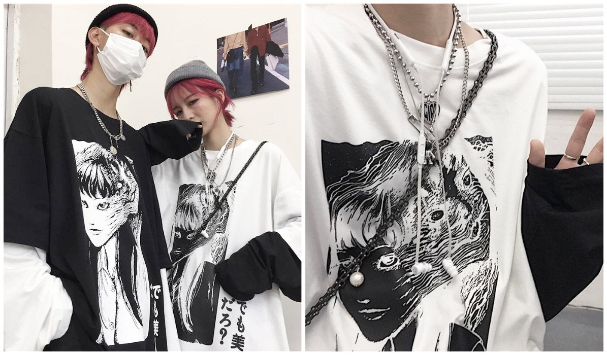 Anime Aesthetic Clothing Compilation Horror Manga Two-Piece T-Shirt itGirl Shop Blog