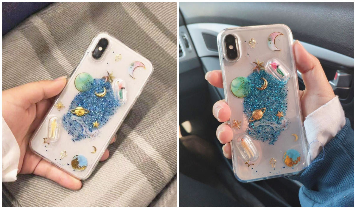 Transparent iPhone Cases Glitter Planets Transparent iPhone Case itGirl Shop Blog