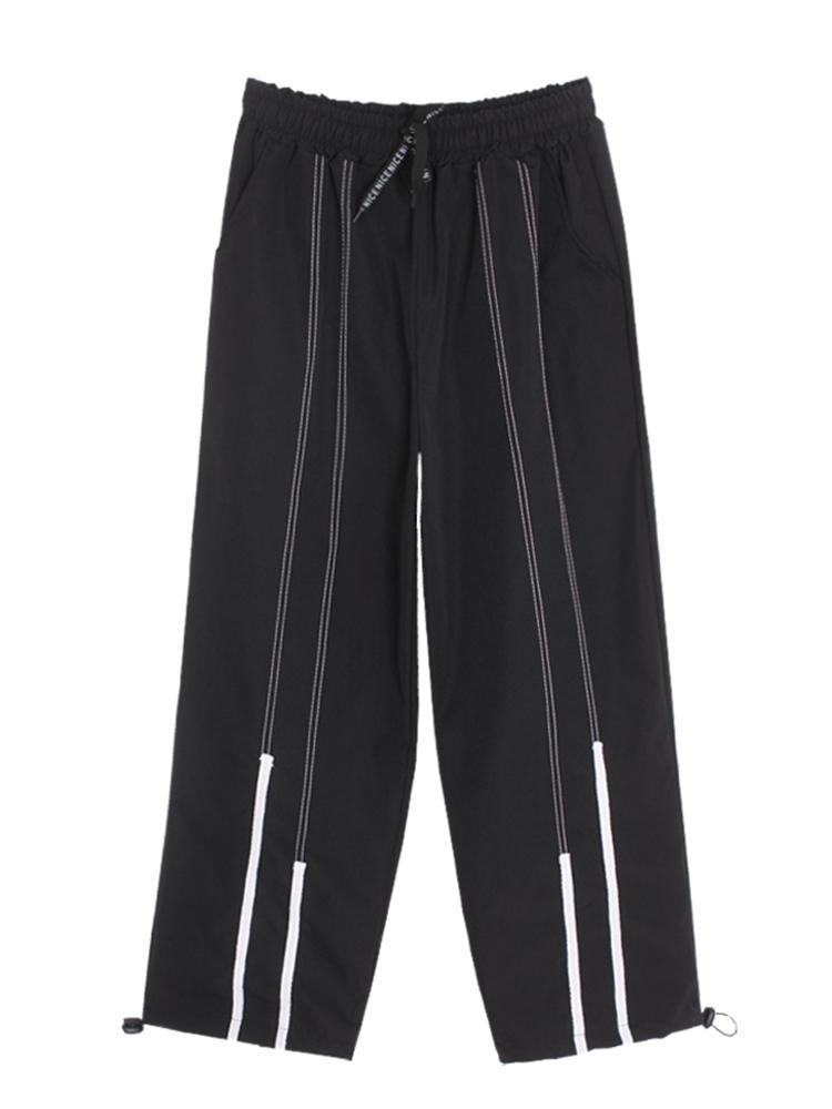 itGirl Shop | BLACK AESTHETIC HIGH ELASTIC WAIST OVERSIZED PANTS