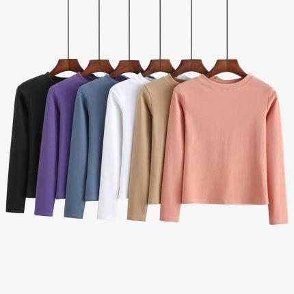 itGirl Shop - Aesthetic Clothing -Casual Solid Color Round Neck Long