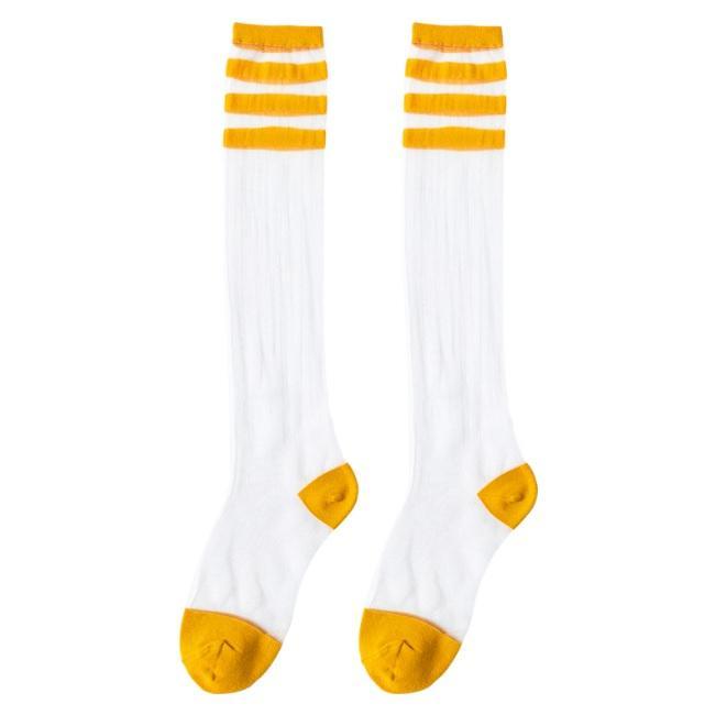 itGirl Shop | COLORFUL AESTHETIC KNEE-HIGH THIN TRANSPARENT SOCKS