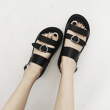 cute black sandals