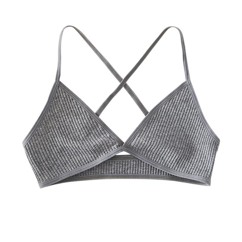 itGirl Shop | FLAT KNIT STRAPPY BRALETTE THIN BRA