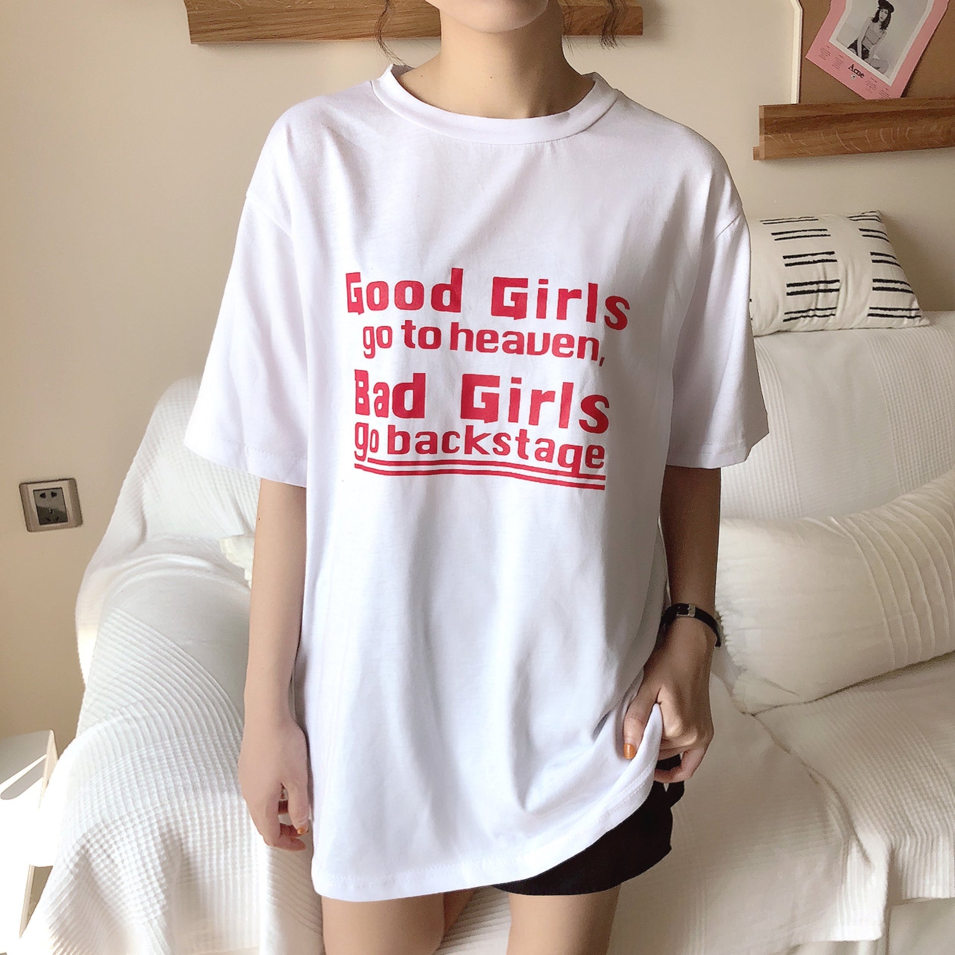 itGirl Shop | GOOD GIRLS GO TO HEAVEN BAD GIRLS GO BACKSTAGE T-SHIRT