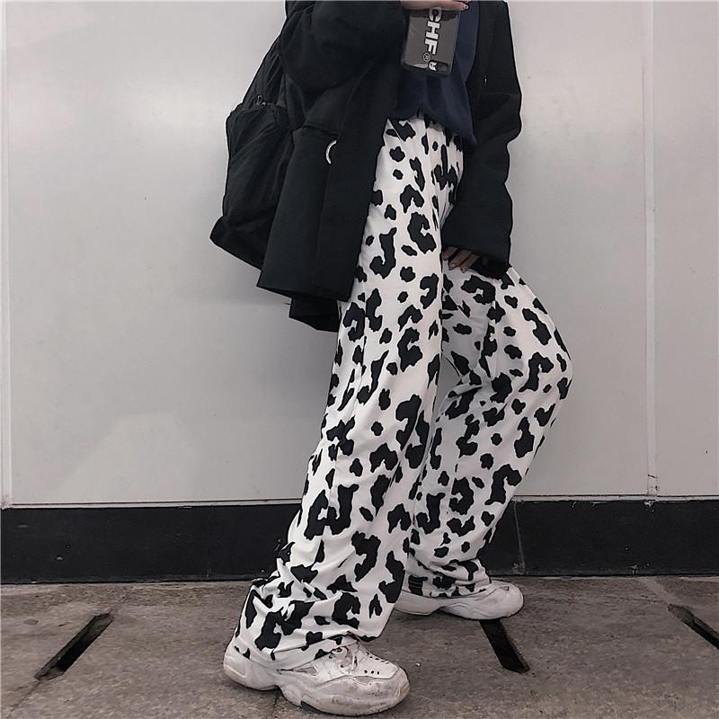 ItGirl Shop  MONOCHROME LEOPARD PRINT RETRO AESTHETIC 