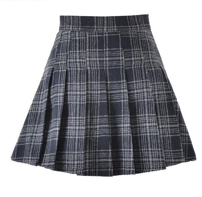 itGirl Shop | PLAID SCHOOL STYLE 6 COLORS PLEATHED SKIRT