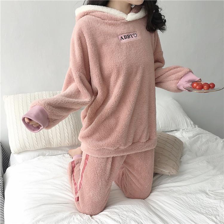 RABBIT EARS PLUSH WARM SOFT PANTS COZY 