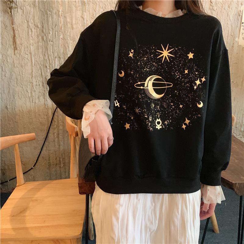 itGirl Shop - Aesthetic Clothing -Stars And Planet Golden Aesthetic