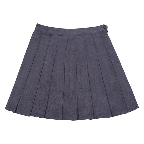 itGirl Shop - Aesthetic Clothing -Suede Soft School Pleated Skirt