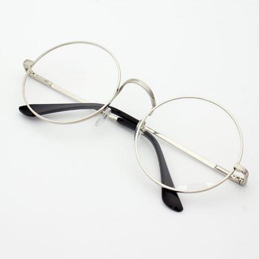 itGirl Shop | TRANSPARENT CIRCLE ROUND METALLIC FRAME ...