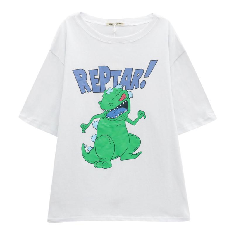 itGirl Shop - Aesthetic Clothing -Velociraptor Print Tumblr Oversized