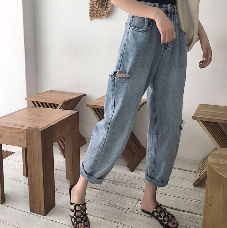 high waisted oversized jeans