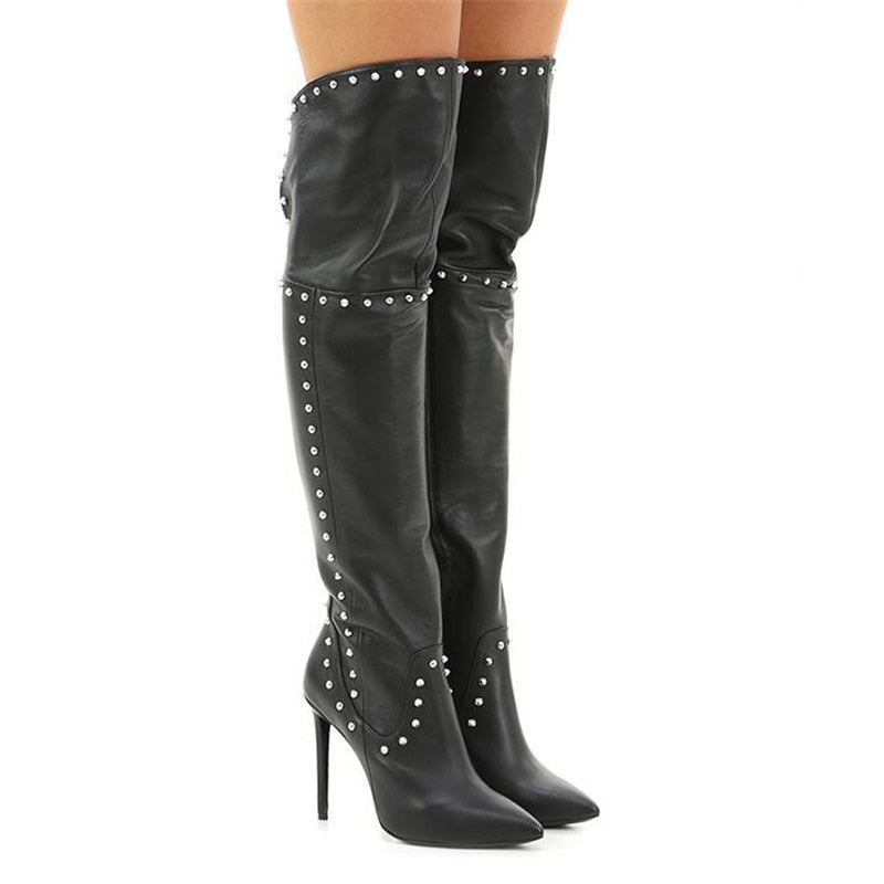 ladies thigh high boots