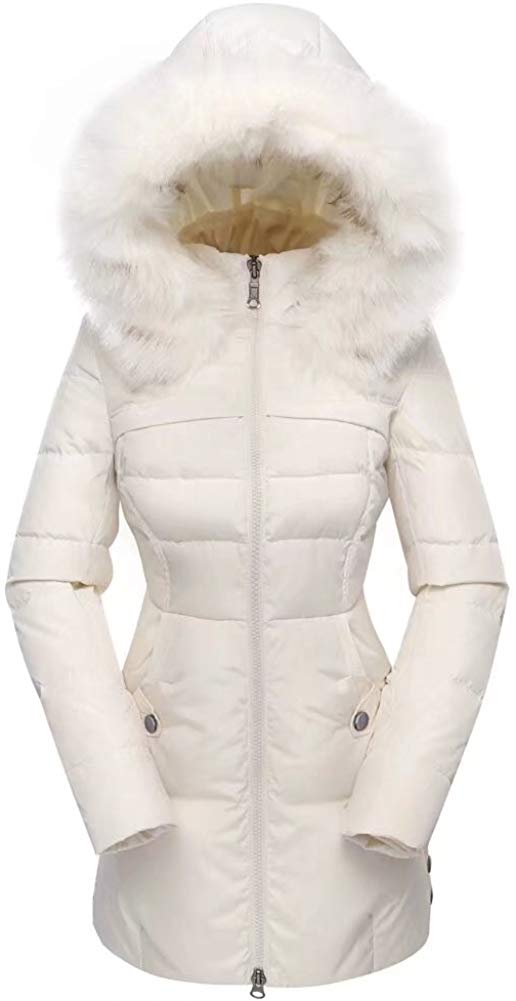 women's down coat with fur hood