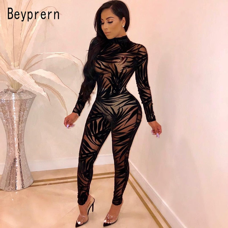 mesh pantsuit